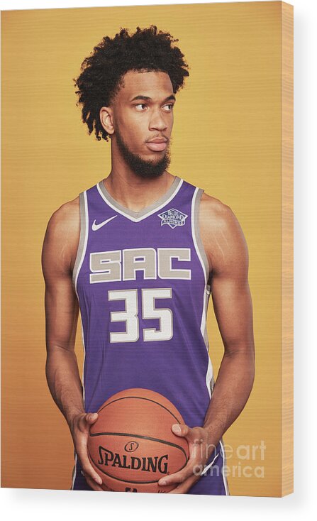 Marvin Bagley Iii Wood Print featuring the photograph 2018 Nba Rookie Photo Shoot #9 by Jennifer Pottheiser