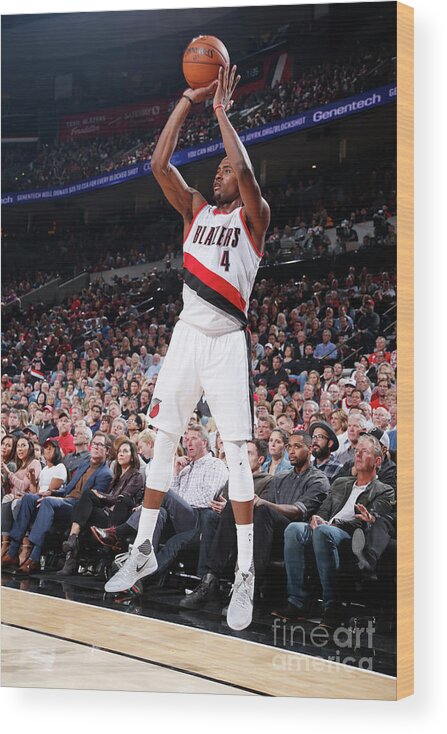 Moe Harkless Wood Print featuring the photograph La Clippers V Portland Trail Blazers by Sam Forencich