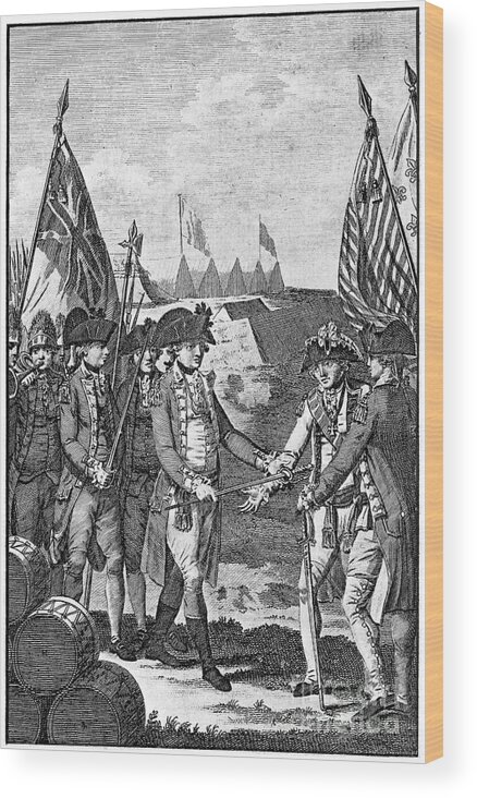 1781 Wood Print featuring the drawing Yorktown Surrender, 1781 #9 by Granger