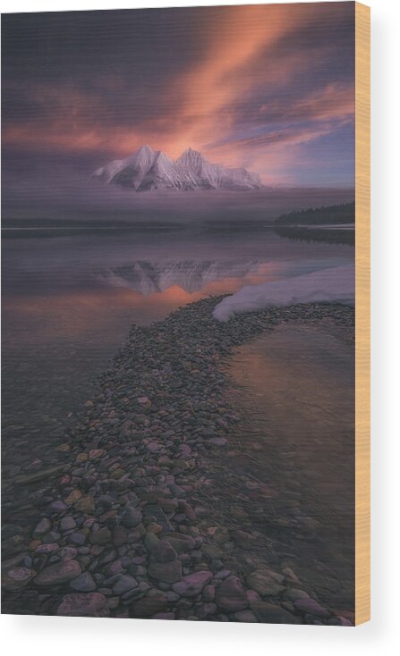 Montana Wood Print featuring the photograph A Portrait Of A Mountain by Ryan Dyar