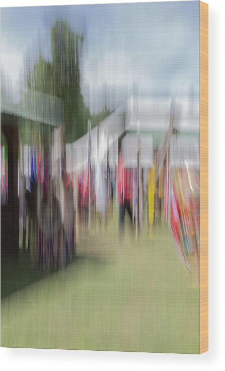 2019 Mohican Pow Wow Wood Print featuring the photograph Abstract of The Pow Wow 2019 by Thomas Young