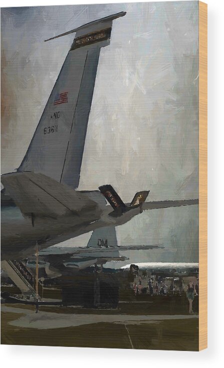 Airshow Wood Print featuring the mixed media Airshow by Christopher Reed