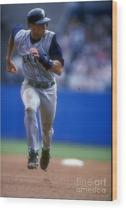People Wood Print featuring the photograph Alex Rodriguez 3 by Al Bello