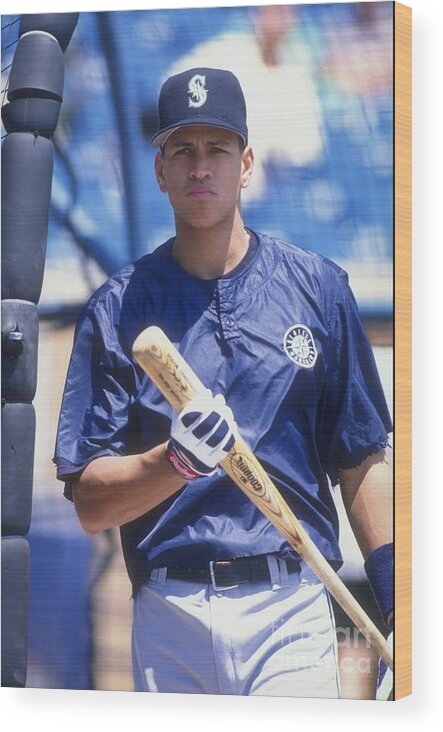 People Wood Print featuring the photograph Alex Rodriguez 3 by Jonathan Daniel