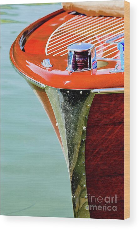 Antique Boat Wood Print featuring the photograph All Polished Up by Randy J Heath