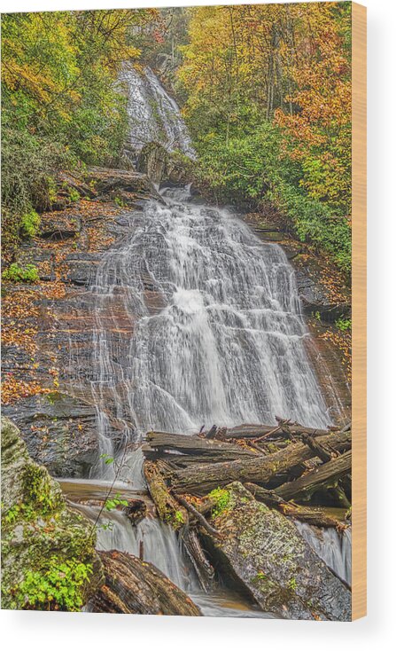 Anna Ruby Falls Wood Print featuring the photograph Anna Ruby Falls Right by Meta Gatschenberger