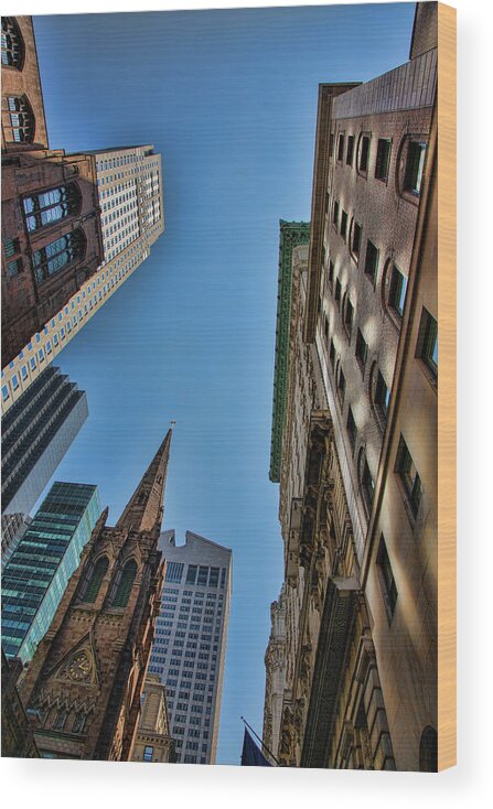 New York Wood Print featuring the digital art Architecture NYC Digital Art by Chuck Kuhn