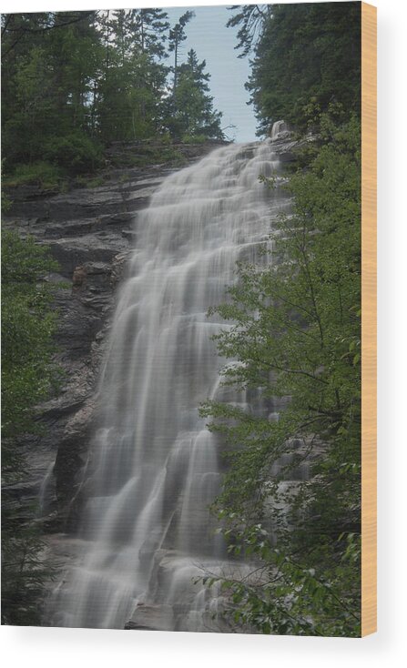Arethusa Falls Wood Print featuring the photograph Arethusa Falls, NH by Alan Goldberg