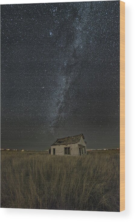 Milky Way Wood Print featuring the photograph At the End of the Galaxy by James Clinich