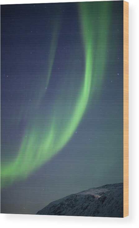 Tromso Wood Print featuring the photograph Aurora Borealis, Tromso by Antonyspencer