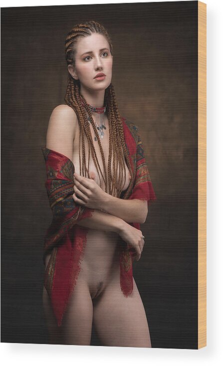 Beauty Wood Print featuring the photograph Beauty With Corn Rows by Jan Slotboom