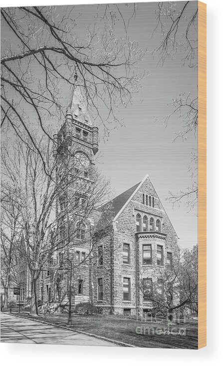 Bryn Mawr College Wood Print featuring the photograph Bryn Mawr College Taylor Hall by University Icons