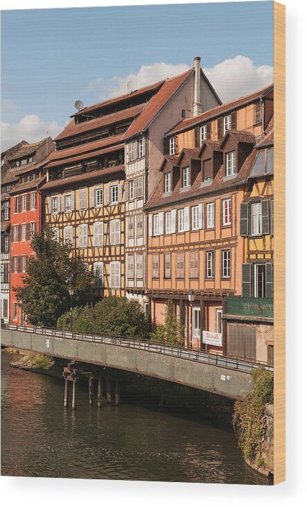 Tranquility Wood Print featuring the photograph Canal And Half-timbered Houses by John Elk Iii