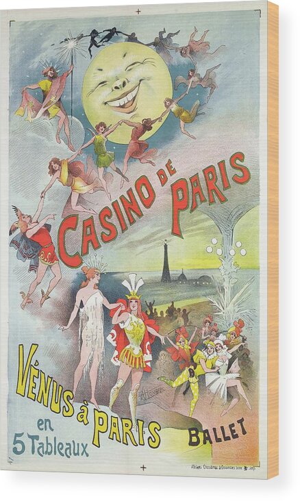 Casino De Paris Wood Print featuring the painting Casino De Paris, Venus A Paris Ballet by Alfred Choubrac