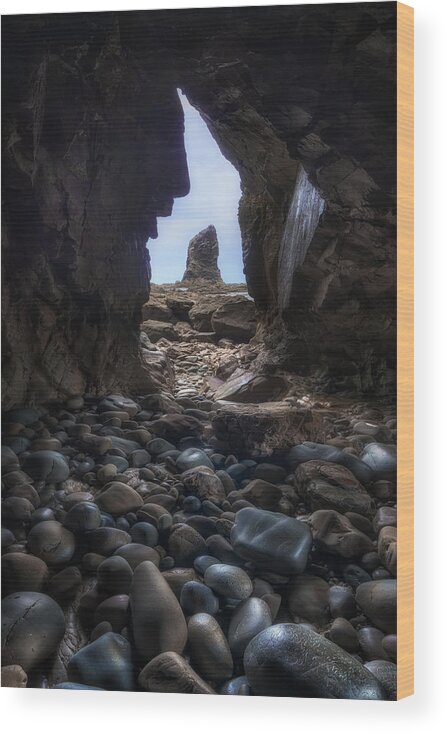 Sea Wood Print featuring the photograph Cave In The Sea by Fran Osuna