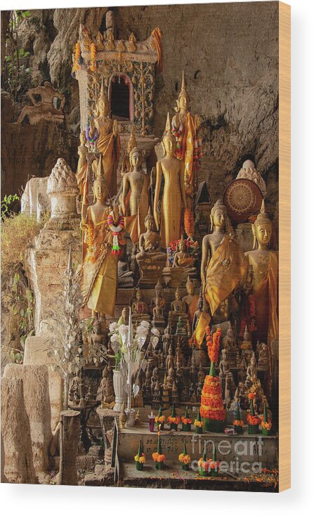 Pak Ou Caves Wood Print featuring the photograph Cave of 5000 Buddhas by Bob Phillips