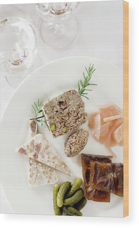 Pickled Wood Print featuring the photograph Charcuterie Platter by Charity Burggraaf