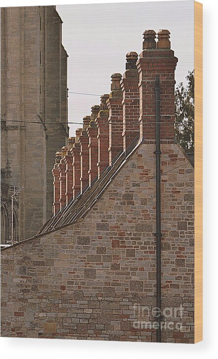 Chimneys Wood Print featuring the photograph Chimneys by Andy Thompson