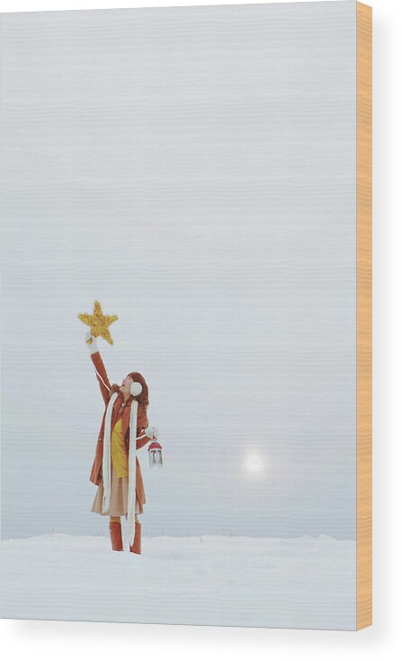 Hand Raised Wood Print featuring the photograph Christmas Story by Copyright Alpsrabbit* All Rights Reserved