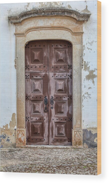 Castle Wood Print featuring the photograph Church Door of Obidos by David Letts