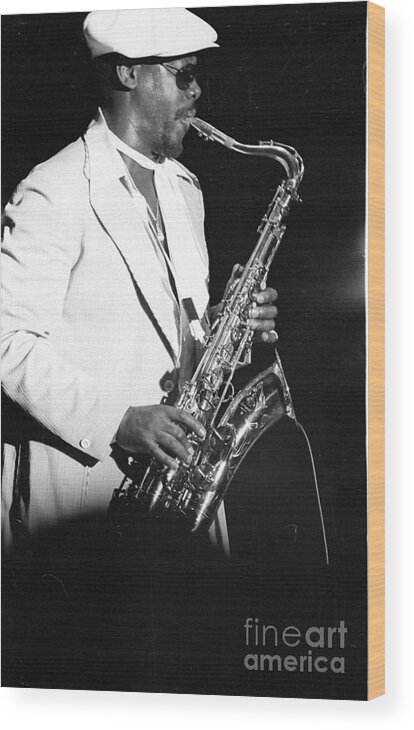 Clarence Clemons Wood Print featuring the photograph Clarence Clemons by Marc Bittan