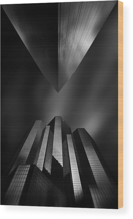 Architecture Wood Print featuring the photograph Clash Of Titan by Sebastien Del Grosso