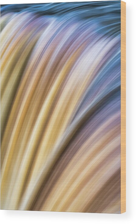 Waterfall Wood Print featuring the photograph Colorful Flow by Brad Bellisle