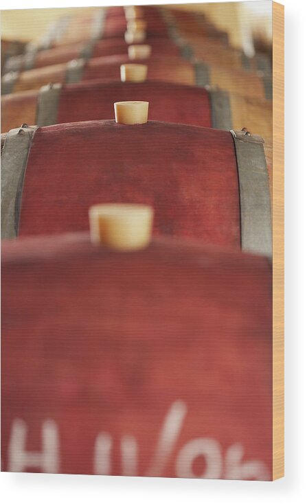 People Wood Print featuring the photograph Corked Wine Casks by Moodboard