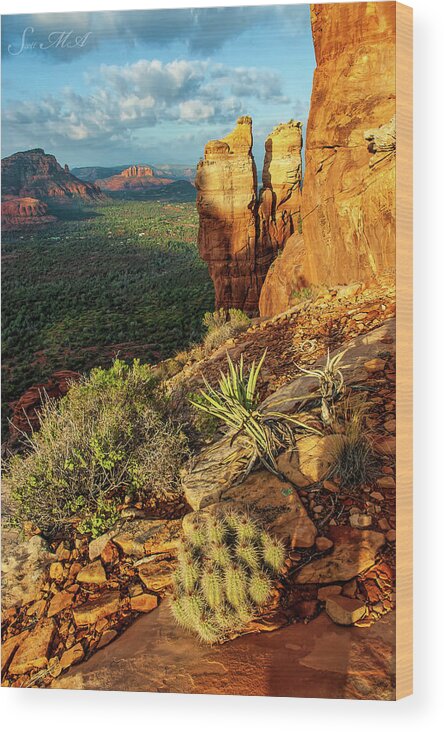 Arizona Wood Print featuring the photograph Crimson Cliffs 08-064 by Scott McAllister