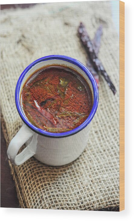 Enamel Wood Print featuring the photograph Cumin Pepper Rasam - Indian Soup by Nags . Edible Garden