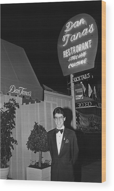 1980-1989 Wood Print featuring the photograph Dan Tanas Los Angeles Restaurant To The by George Rose