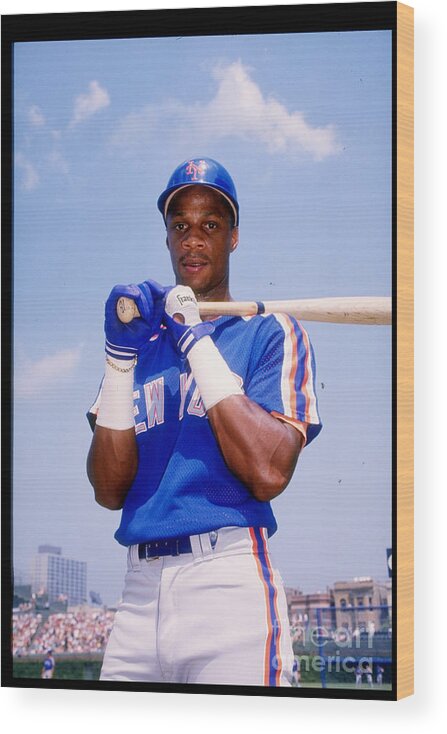 1980-1989 Wood Print featuring the photograph Darryl Strawberry by Tony Inzerillo