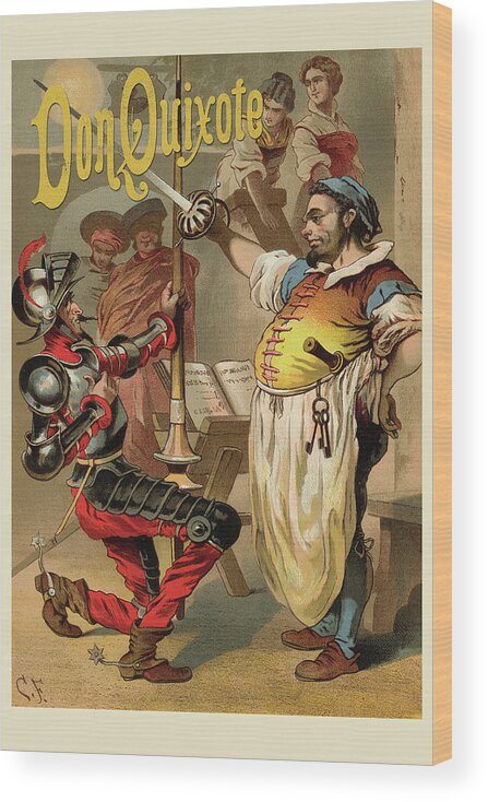 Quixote Wood Print featuring the painting Don Quixote by G. Franz