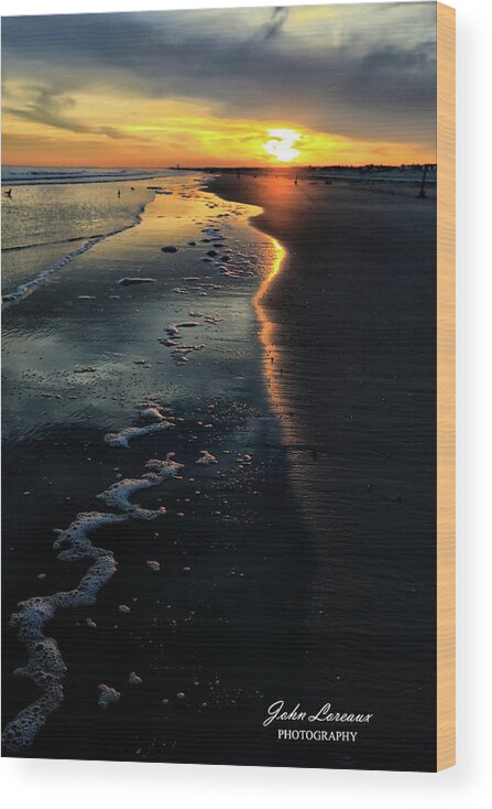 Sunset Wood Print featuring the photograph Don't let the Sun catch you crying by John Loreaux