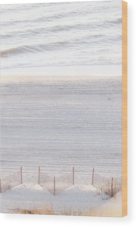 Beach Wood Print featuring the photograph Early Morning #wallart #beach #sand #sunrise by Andrea Anderegg