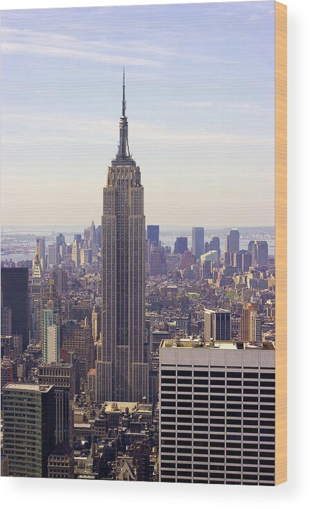 Lower Manhattan Wood Print featuring the photograph Empire State And Midtown by Lingbeek