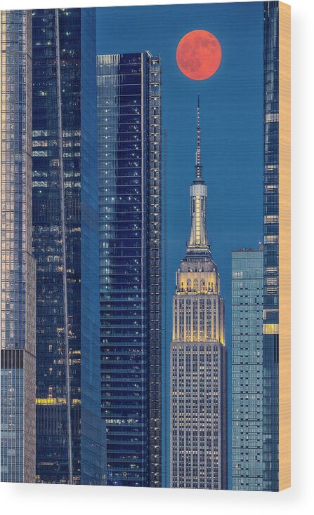 Nyc Skyline Wood Print featuring the photograph Empire State Building NYC by Susan Candelario