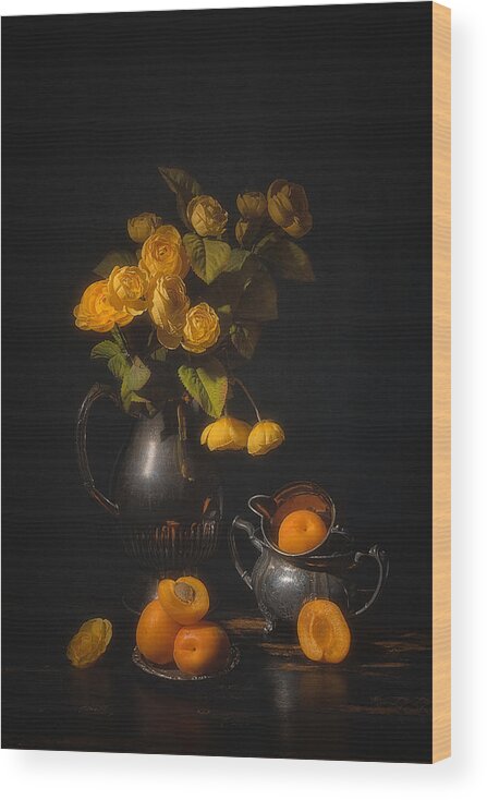 Tasty Wood Print featuring the photograph Enjoy Sweet Yellow Peach by Lydia Jacobs