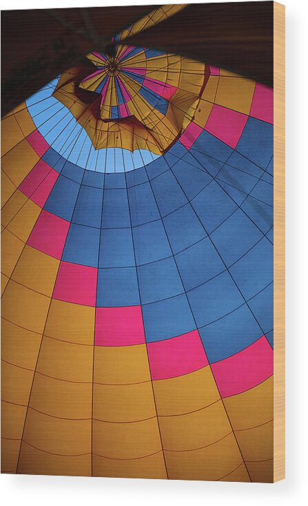 Balloon Wood Print featuring the photograph facemask Festival colors by Patricia Dennis