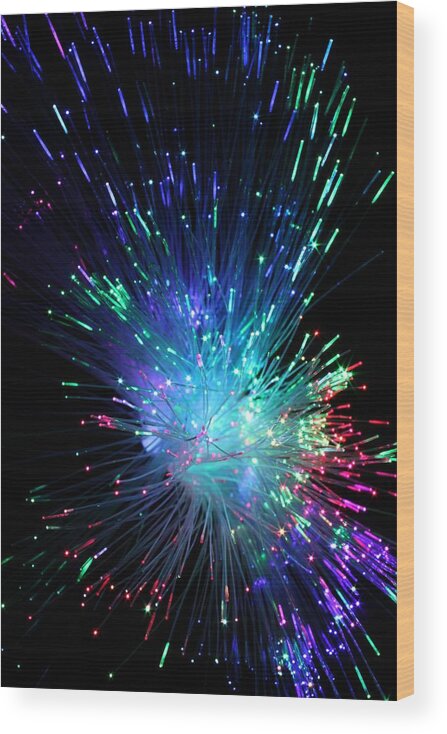 Funky Wood Print featuring the photograph Fiber Optic by Merrymoonmary