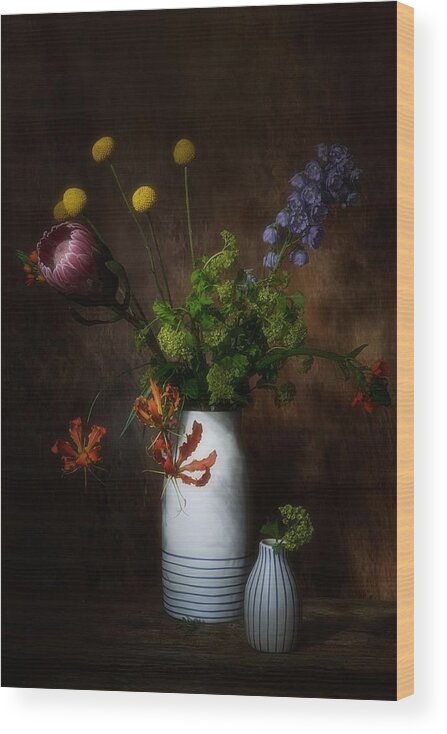 Flowers Wood Print featuring the photograph Flower Bomb 2 by Saskia Dingemans