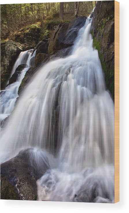 Alleghenies Wood Print featuring the photograph Fourth Falls by Michael Gadomski