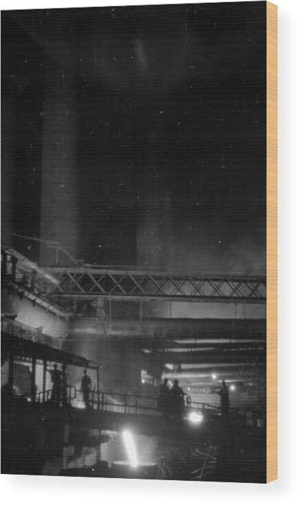 Working Wood Print featuring the photograph Furnaces By Night by Felix Man