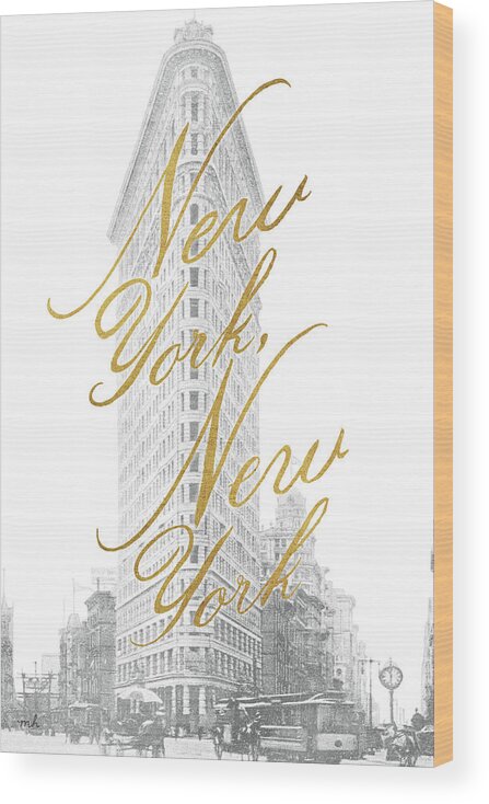 Architecture Wood Print featuring the photograph Gilded New York V2 by Moira Hershey