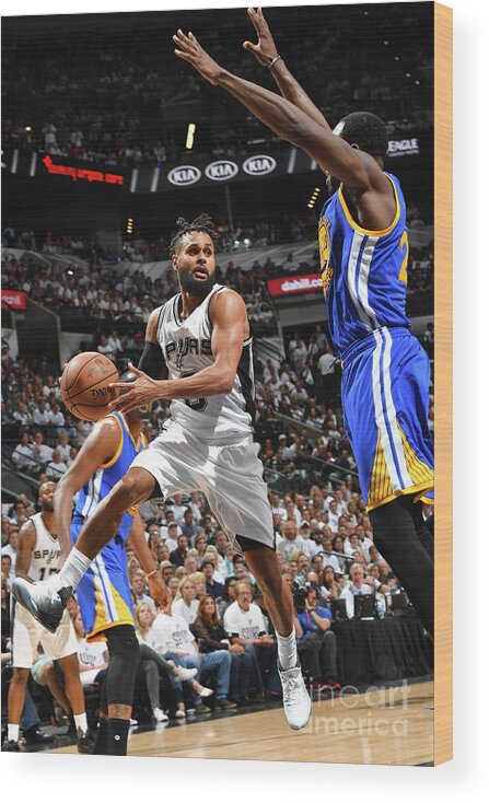 Patty Mills Wood Print featuring the photograph Golden State Warriors V San Antonio by Jesse D. Garrabrant