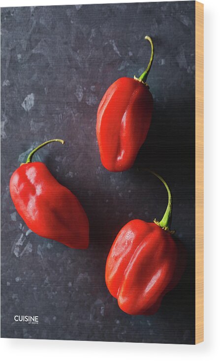 Cuisine At Home Wood Print featuring the photograph Habaneros by Cuisine at Home