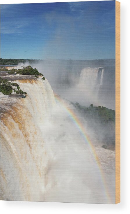 Scenics Wood Print featuring the photograph Iguazu Falls Devils Throat by Nickie Altamirano