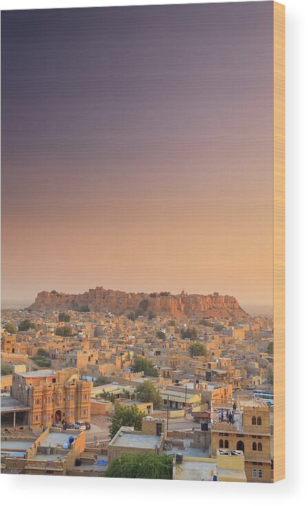 Jaisalmer Wood Print featuring the photograph India, Jaisalmer Old Town by Michele Falzone