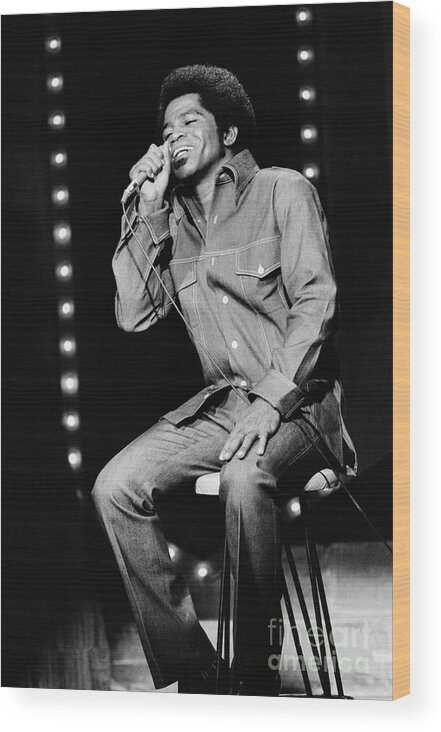 Singer Wood Print featuring the photograph James Brown Appears On The Dick Cavett by Bettmann