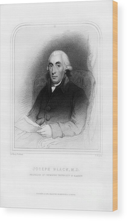Physicist Wood Print featuring the drawing Joseph Black, Scottish Physicist by Print Collector